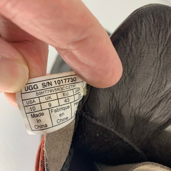 UGG Hafstein Waterproof Leather Lace-Up Boots Men's Size 10 - Picture 3 of 12